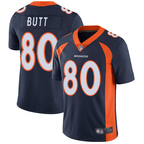 Men Denver Broncos 80 Jake Butt Navy Blue Alternate Vapor Untouchable Limited Player Football NFL Jersey